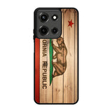 California Republic State Flag Wood Motorola Moto G 5G 2025 Case BC1722