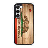 California Republic State Flag Wood Case Samsung Galaxy S23 FE 5G BC1722