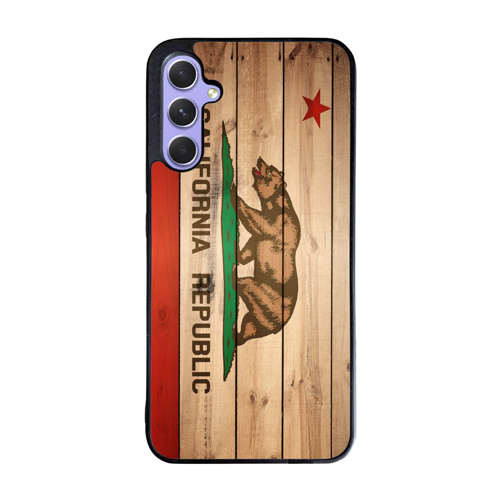 California Republic State Flag Wood Case Samsung Galaxy A55 5G BC1722