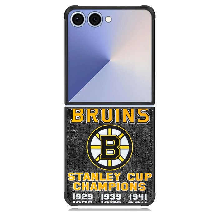 Boston Bruins Grunge Hockey2 Samsung Galaxy Z Flip 7 Case BC1725