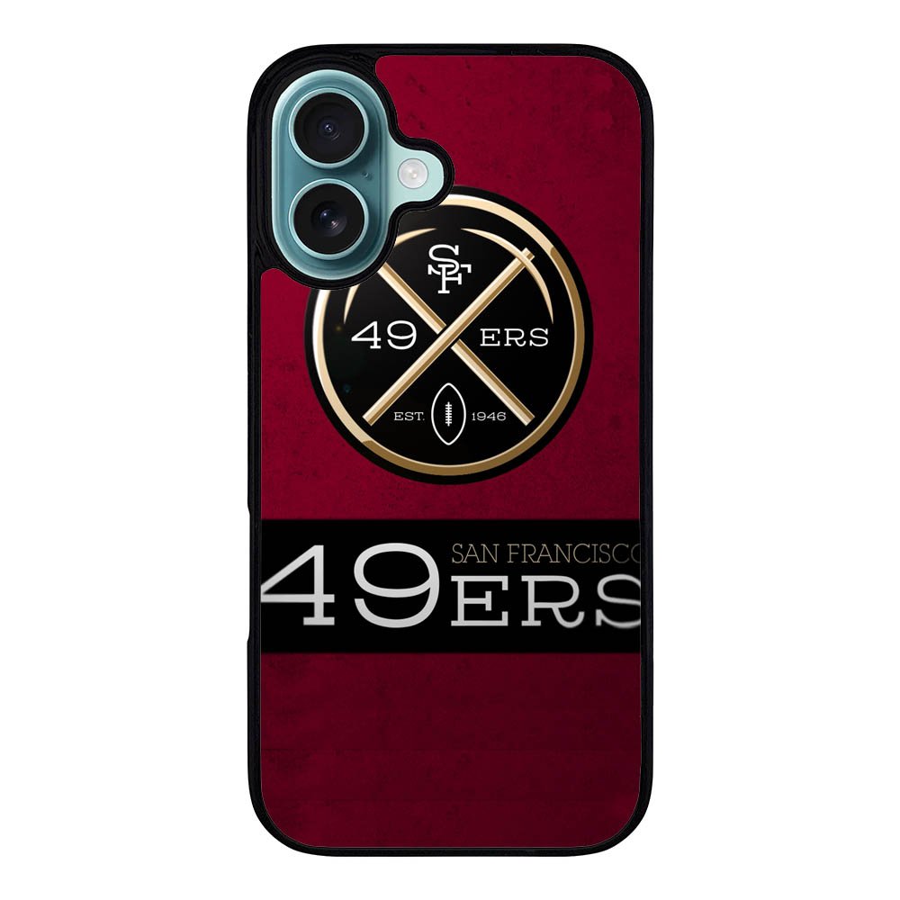 San Francisco 49ers logo flag Case iPhone 16 Plus BC1749