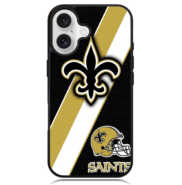New Orleans Saints Black Old Gold Case iPhone 16 BC1804