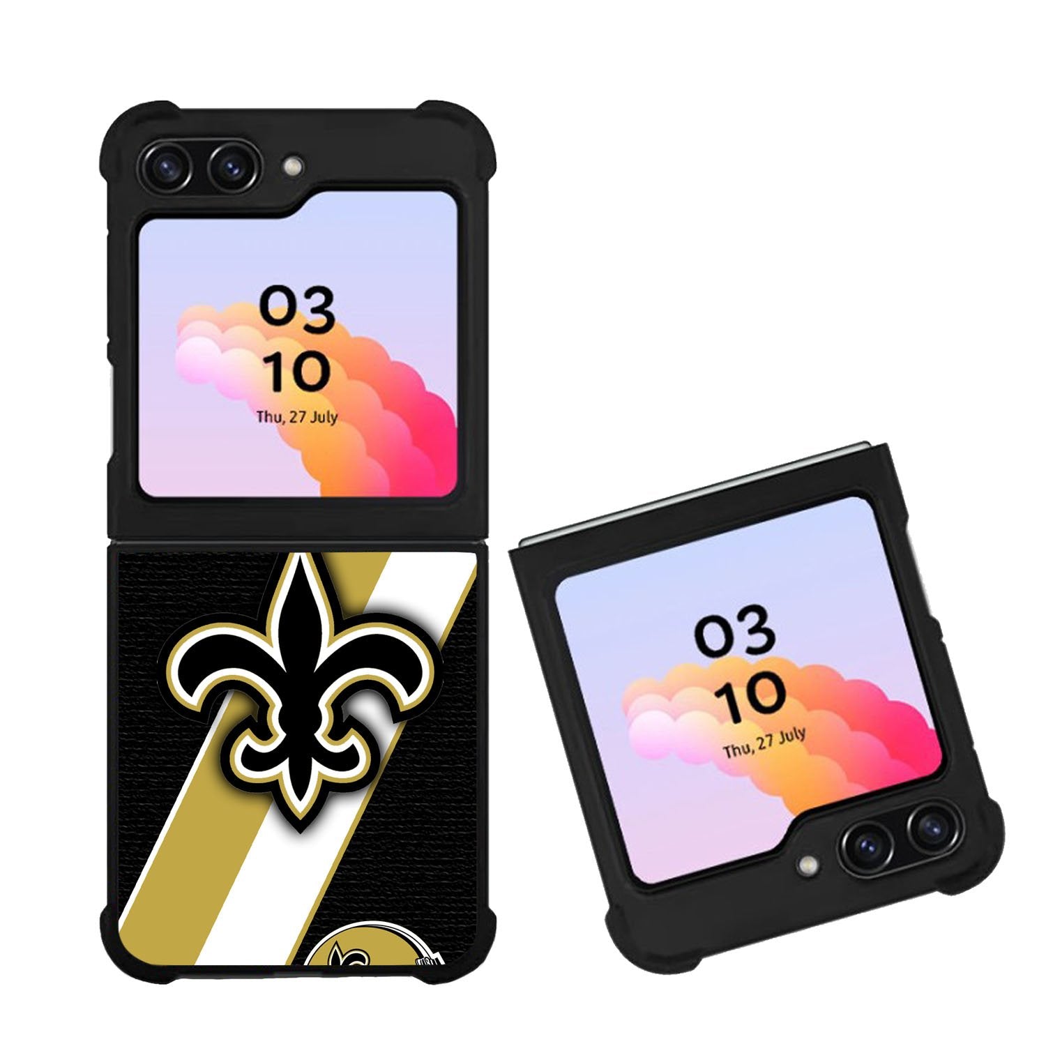 New Orleans Saints Black Old Gold Case Samsung Galaxy Z Flip 5 5G BC1804