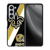 New Orleans Saints Black Old Gold Case Samsung Galaxy z Fold 5 5G BC1804
