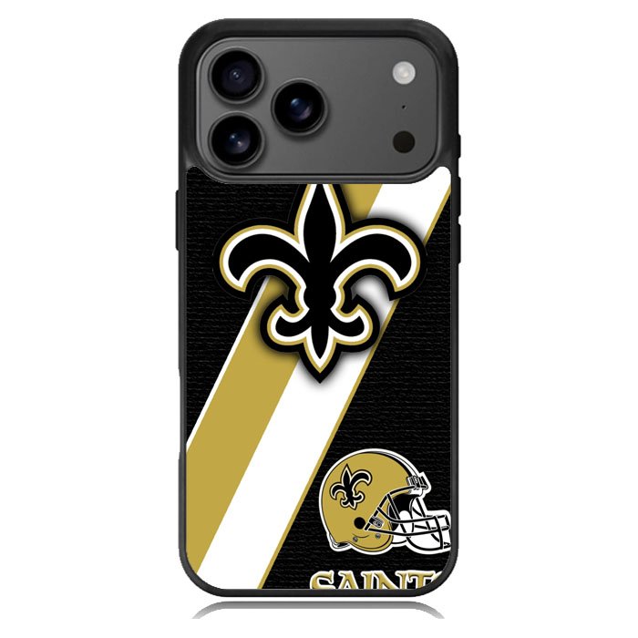 New Orleans Saints Black Old Gold iPhone 17 Pro Case BC1804