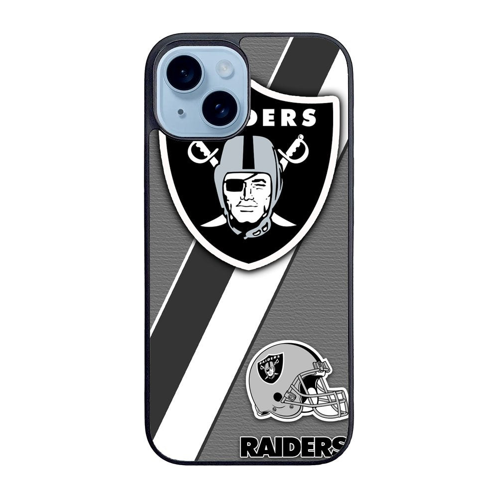 Oakland Raiders Black Gray Case iPhone 15 Plus BC1812