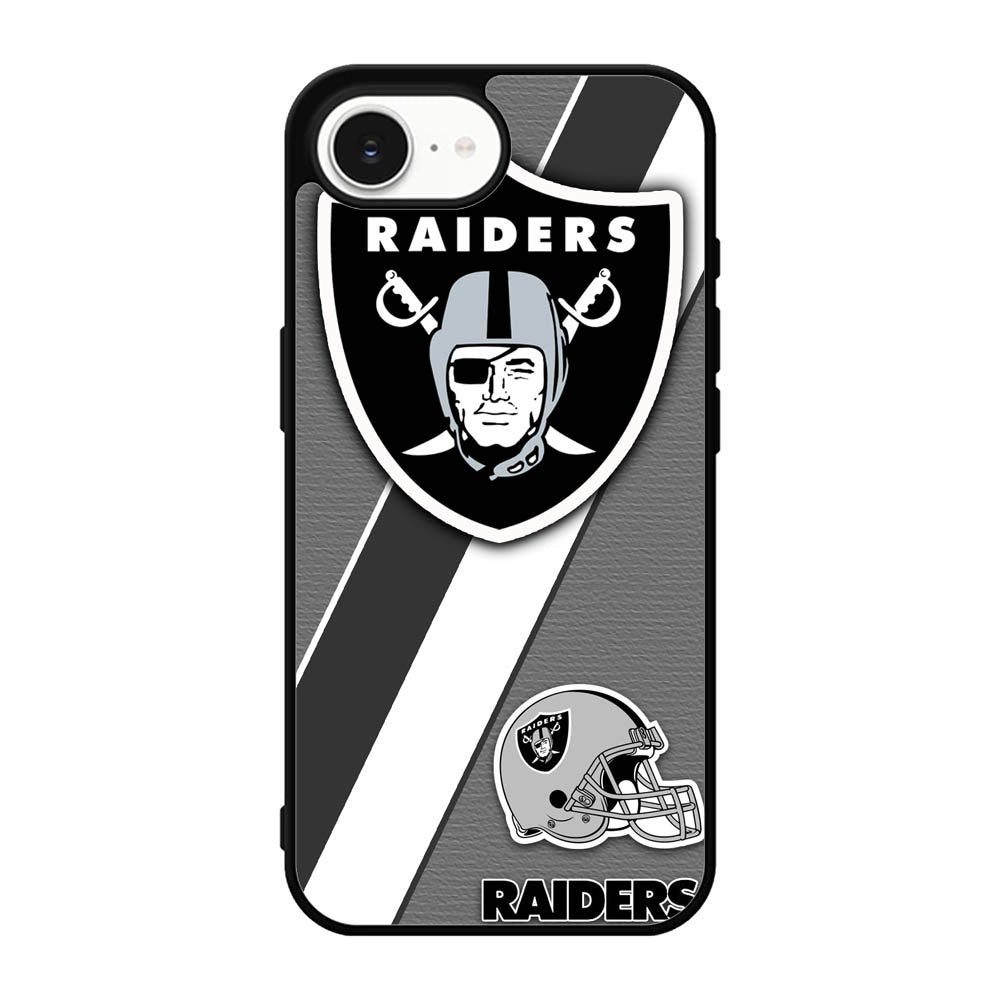 Oakland Raiders Black Gray iPhone 16e Case BC1812