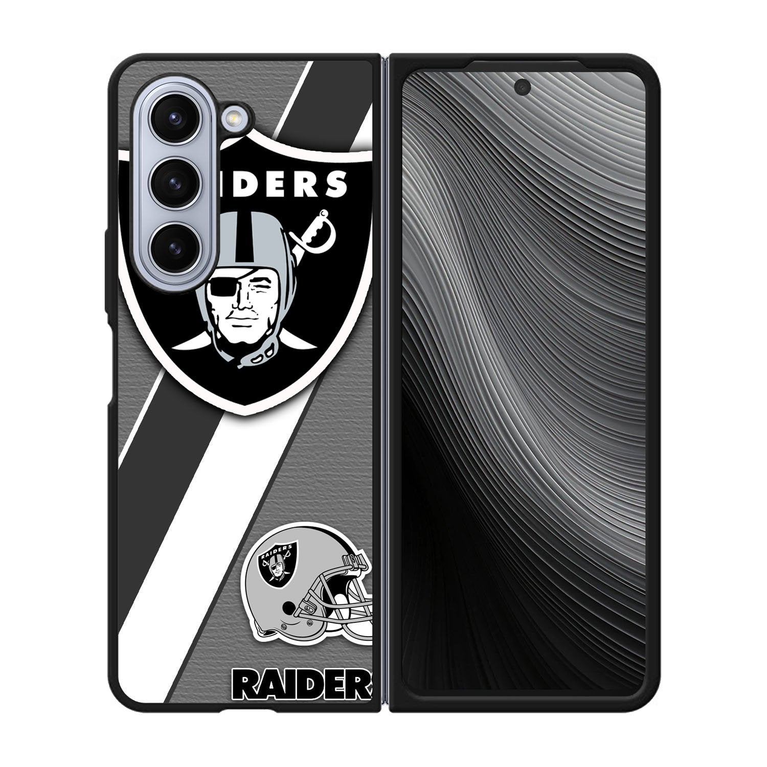 Oakland Raiders Black Gray Case Samsung Galaxy z Fold 5 5G BC1812