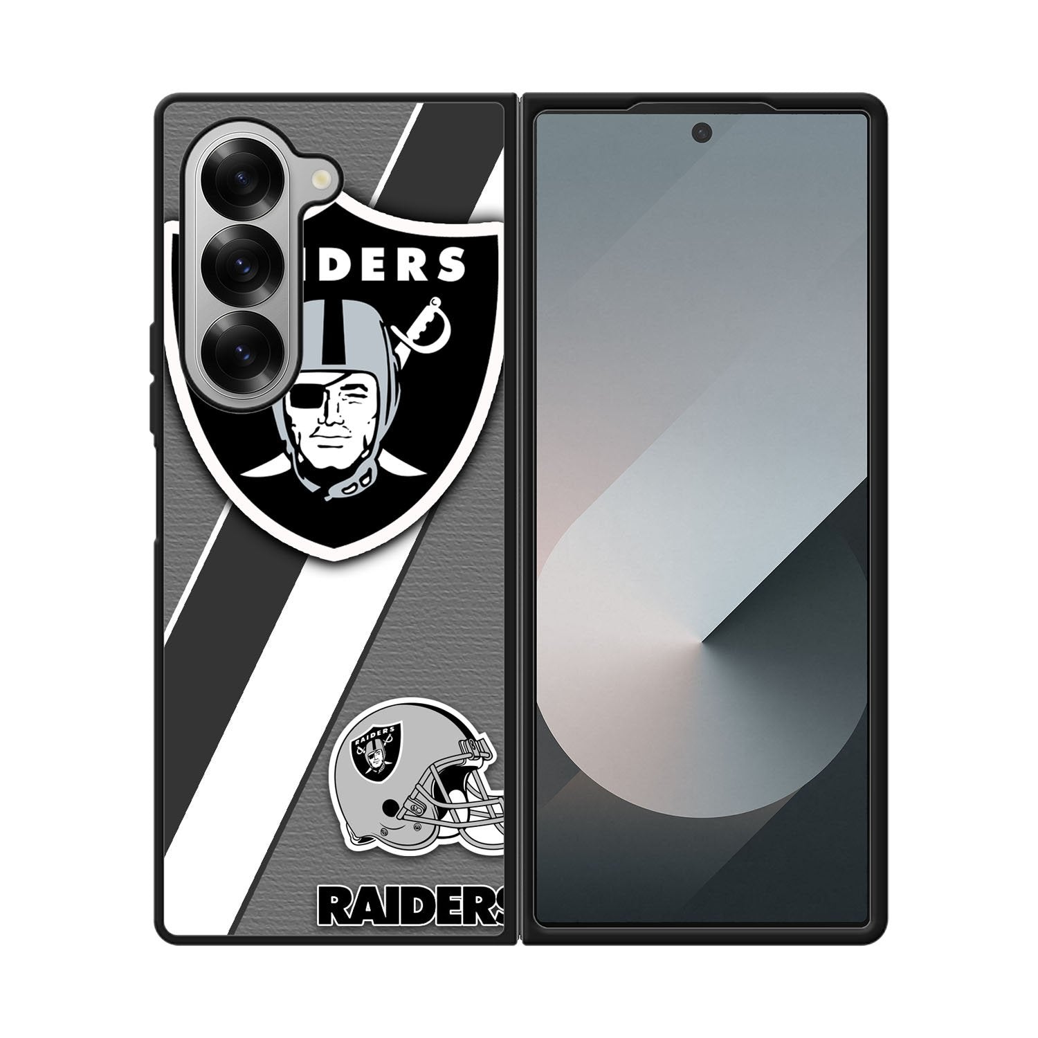 Oakland Raiders Black Gray Case Samsung Galaxy Z Fold 6 5G BC1812