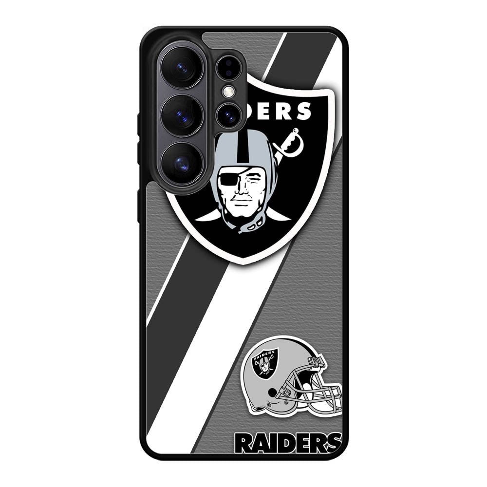 Oakland Raiders Black Gray Samsung Galaxy S26 Ultra Case BC1812