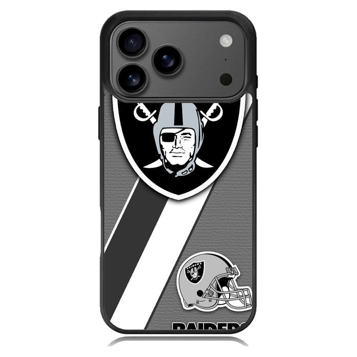 Oakland Raiders Black Gray iPhone 17 Pro Max Case BC1812