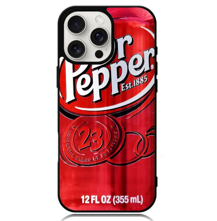 Dr Pepper Canned Can Drink Cola Soda Beverage Case iPhone 16 Pro Max BC1880