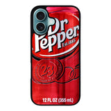 Dr Pepper Canned Can Drink Cola Soda Beverage Case iPhone 16 Plus BC1880