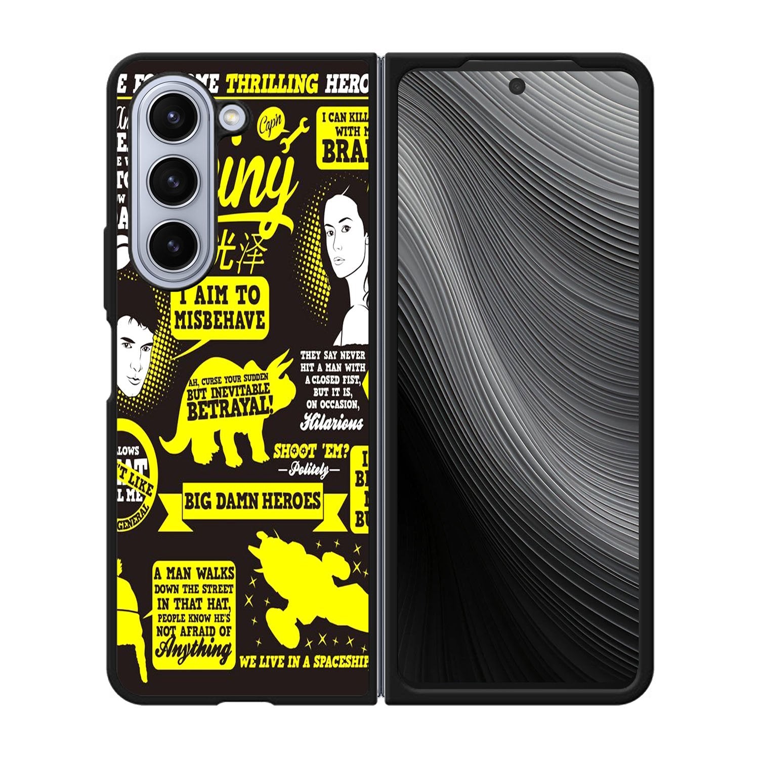 Firefly Serenity Collage Quotes Case Samsung Galaxy z Fold 5 5G BC1931