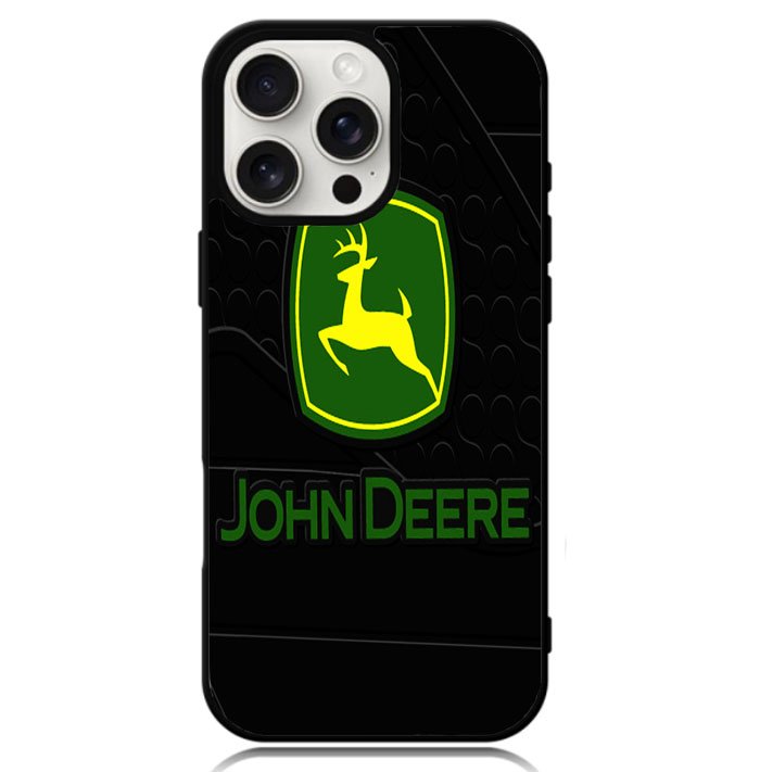 John Deere logo black Case iPhone 16 Pro BC1919