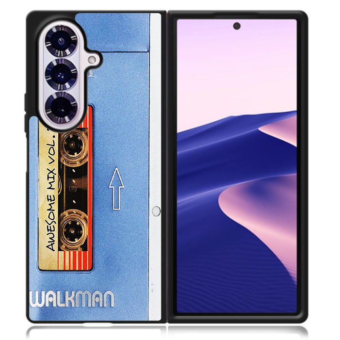 Sony Walkman Awesome Mix Vol 1 Blue Tape Samsung Galaxy Z Fold 7 5G Case BC1825