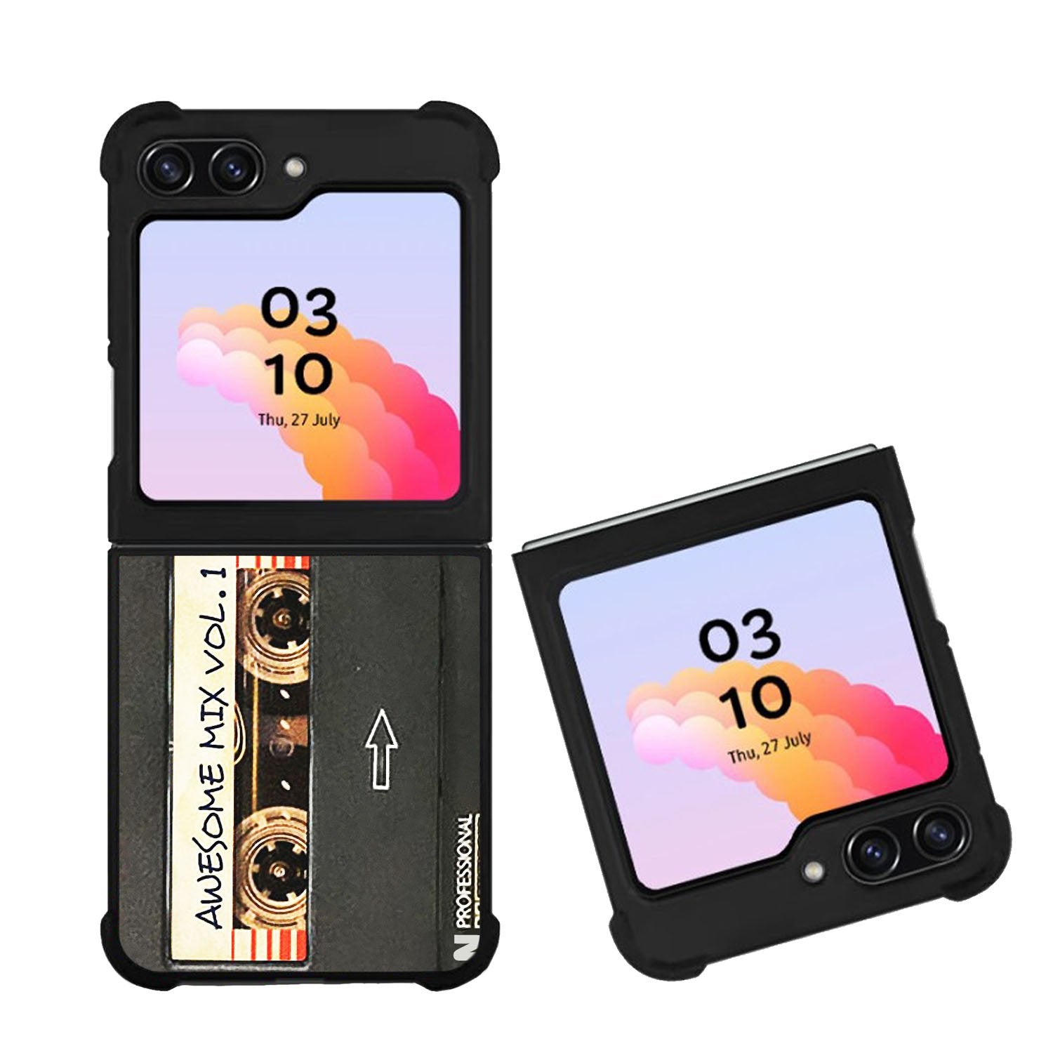 Sony Walkman Awesome Mix Vol 1 Black Tape Case Samsung Galaxy Z Flip 5 5G BC1826