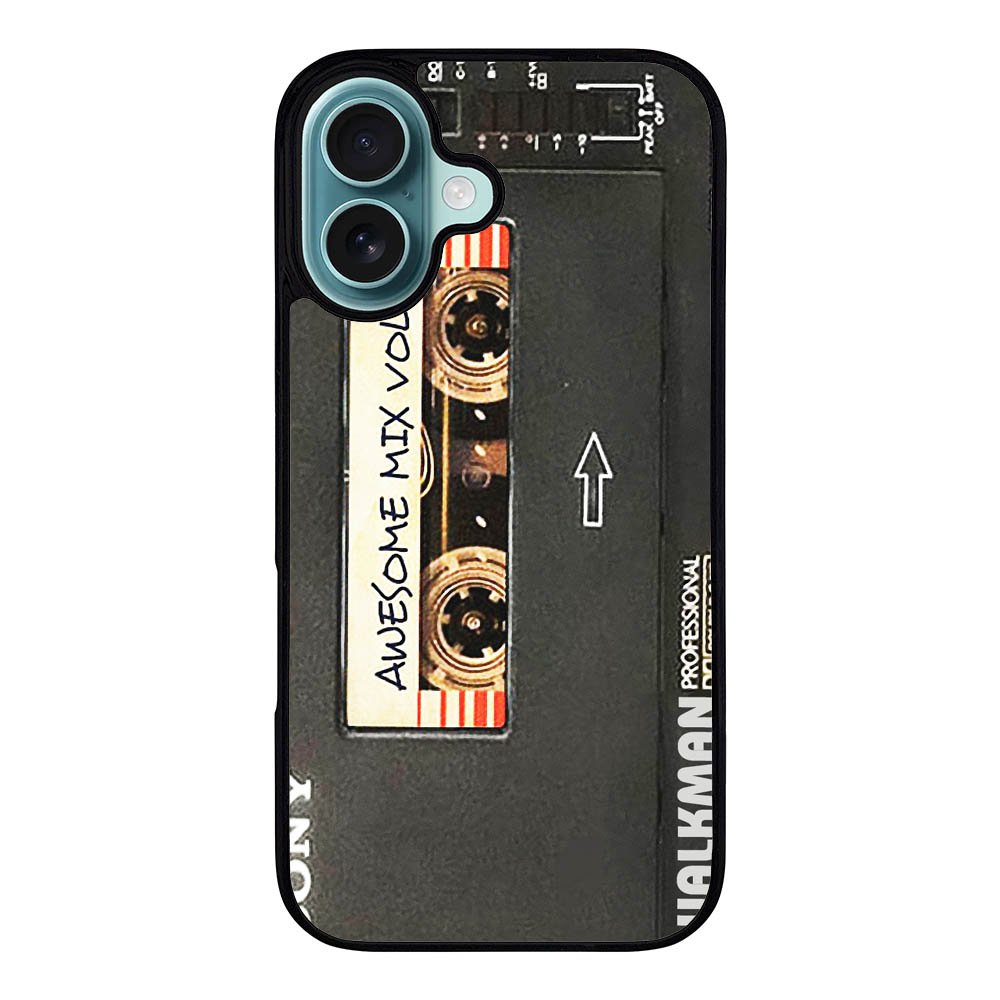Sony Walkman Awesome Mix Vol 1 Black Tape Case iPhone 16 Plus BC1826