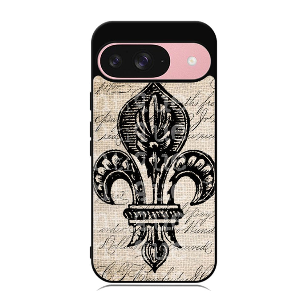 Vintage Brown Fleur de Lis Case Google Pixel 9 BC1953