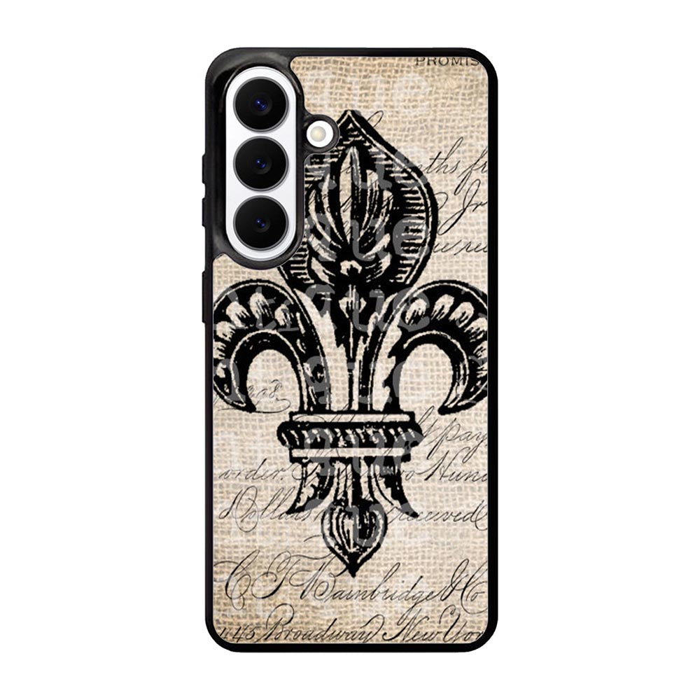 Vintage Brown Fleur de Lis Samsung Galaxy S26 Plus Case BC1953