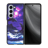 Purple Night Dolphins Beautiful Case Samsung Galaxy z Fold 5 5G BC1954
