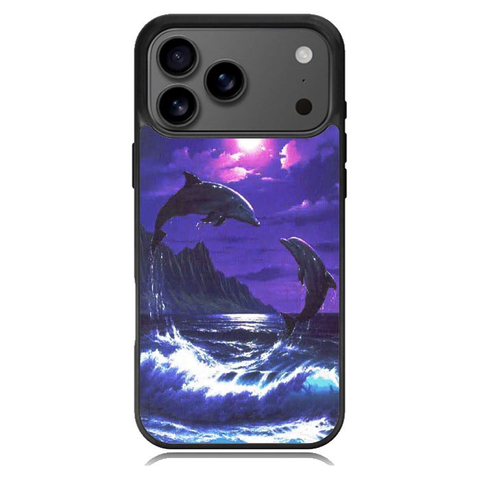 Purple Night Dolphins Beautiful iPhone 17 Pro Max Case BC1954