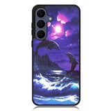 Purple Night Dolphins Beautiful Samsung Galaxy S25 FE Case BC1954
