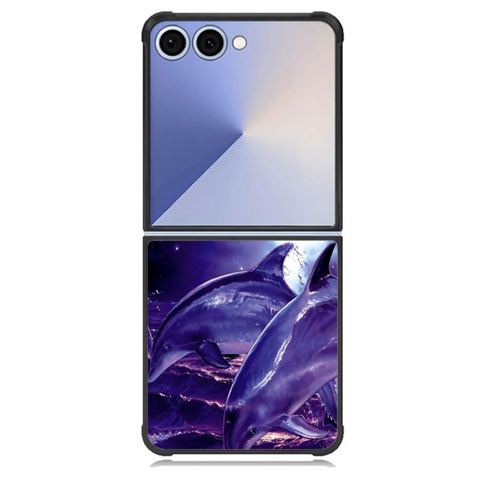 Purple Night Dolphins Samsung Galaxy Z Flip 7 Case BC1860