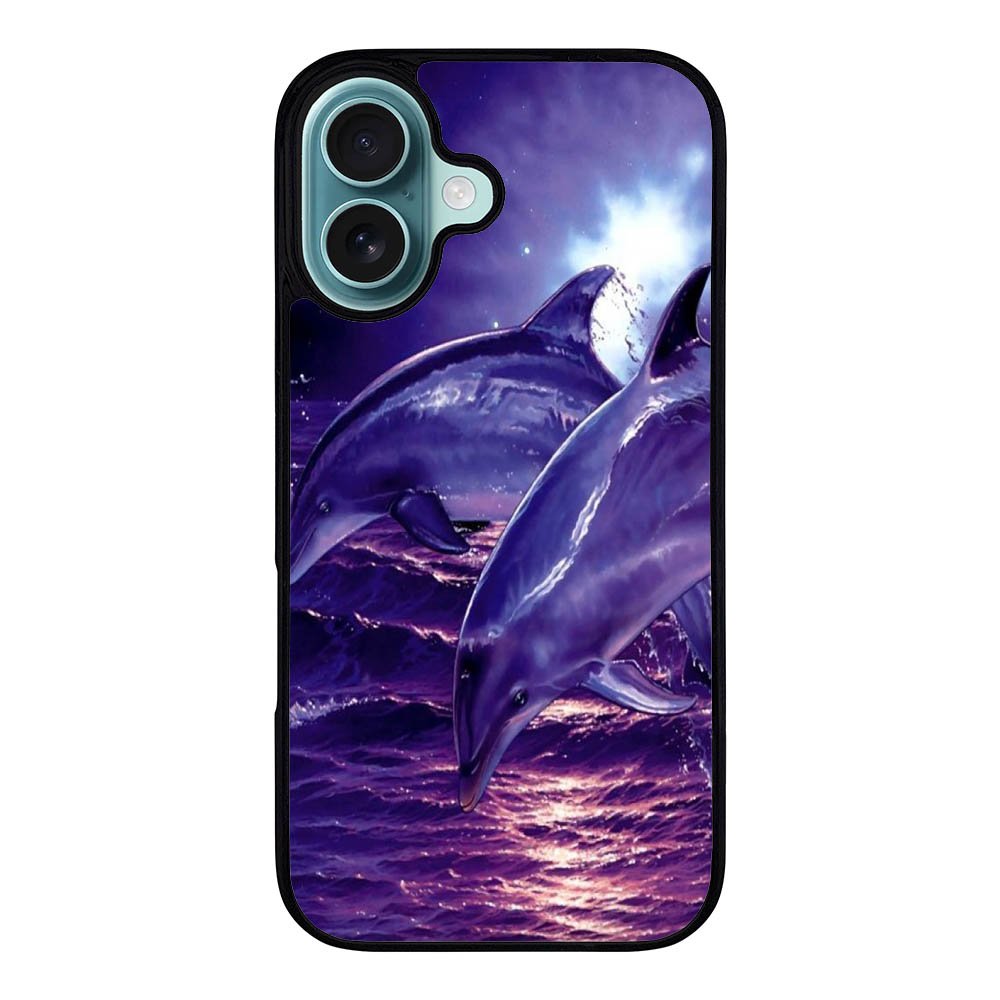Purple Night Dolphins Case iPhone 16 Plus BC1860