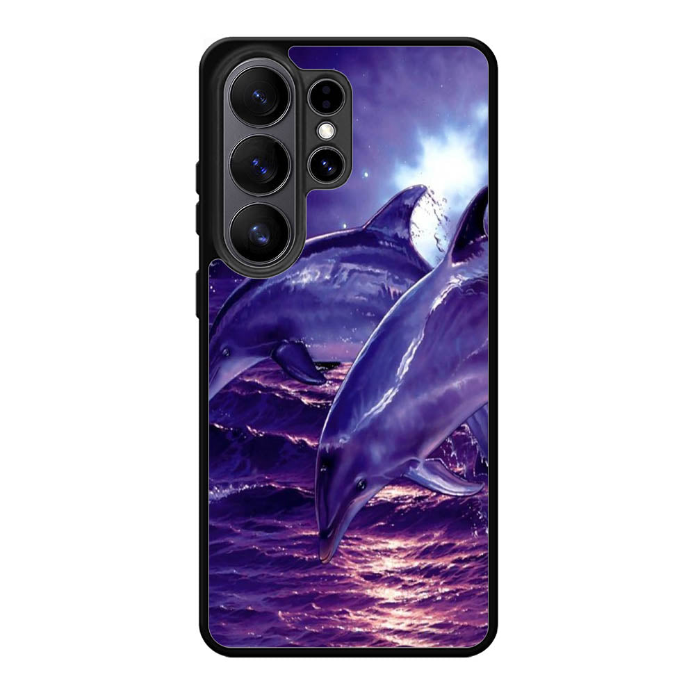 Purple Night Dolphins Samsung Galaxy S26 Ultra Case BC1860