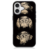 Wisdom Monkeys Thoughtful Quirky Cute Case iPhone 16 BC1849