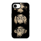 Wisdom Monkeys Thoughtful Quirky Cute iPhone 17e Case BC1849