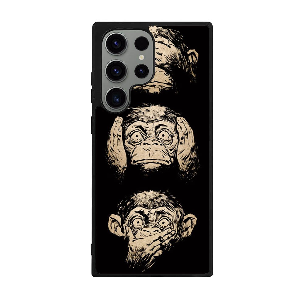 Wisdom Monkeys Thoughtful Quirky Cute Case Samsung Galaxy S24 Ultra 5G BC1849