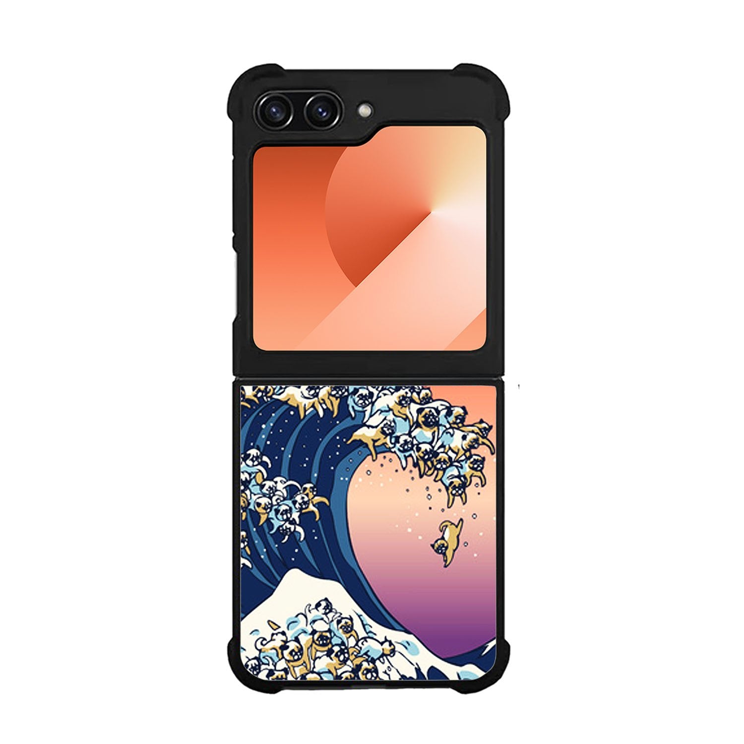 The Great Wave of Pug Case Samsung Galaxy Z Flip 6 5G BC1851