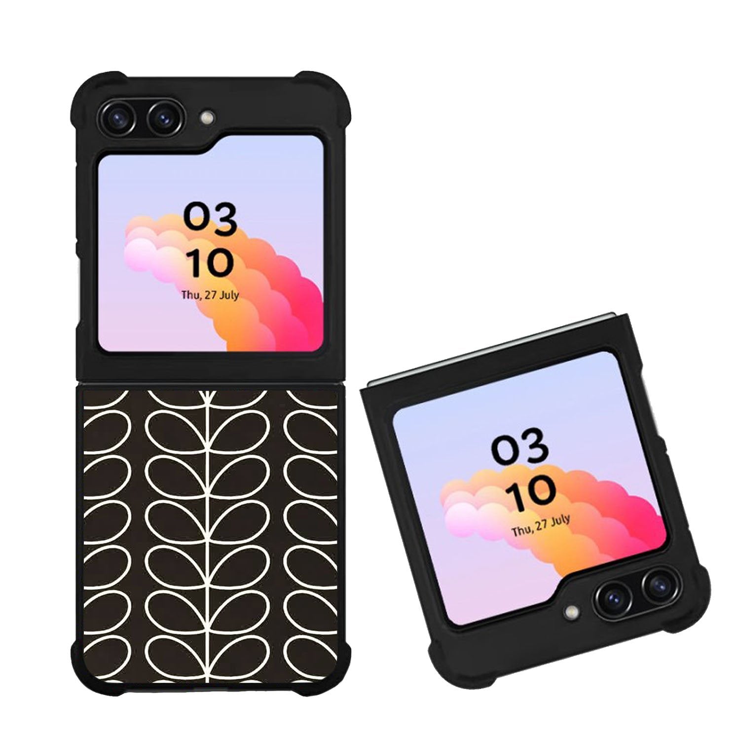 Pattern Orla Kiely Black Case Samsung Galaxy Z Flip 5 5G BC1821