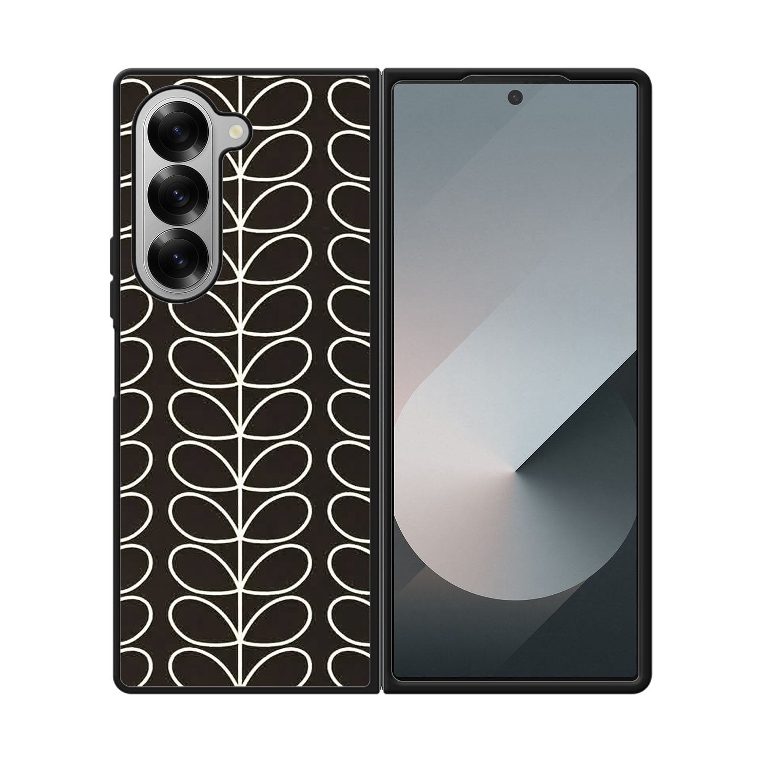Pattern Orla Kiely Black Case Samsung Galaxy Z Fold 6 5G BC1821