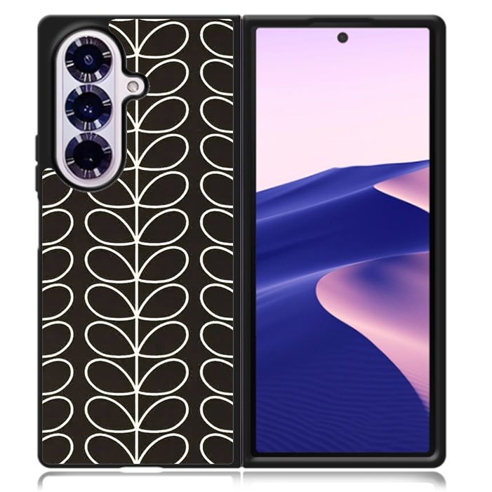 Pattern Orla Kiely Black Samsung Galaxy Z Fold 7 5G Case BC1821