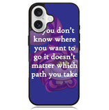 Alice In Wonderland Cheshire Cat Quote Letter Case iPhone 16 BC3077
