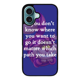 Alice In Wonderland Cheshire Cat Quote Letter Case iPhone 16 Plus BC3077