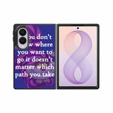 Alice In Wonderland Cheshire Cat Quote Letter Samsung Galaxy Z Fold 8 Case BC3077