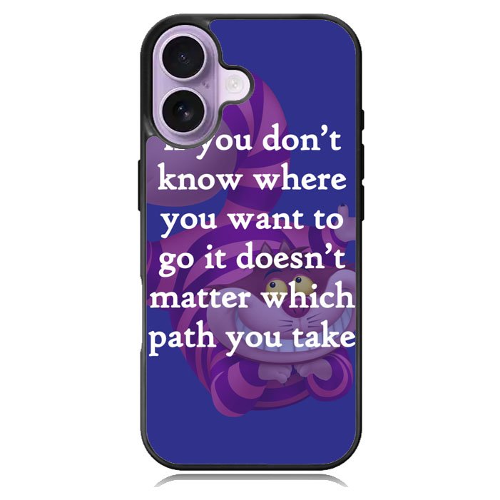 Alice In Wonderland Cheshire Cat Quote Letter iPhone 17 Case BC3077