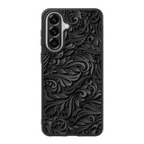 Black Flower Samsung Galaxy A57 Case FE0101