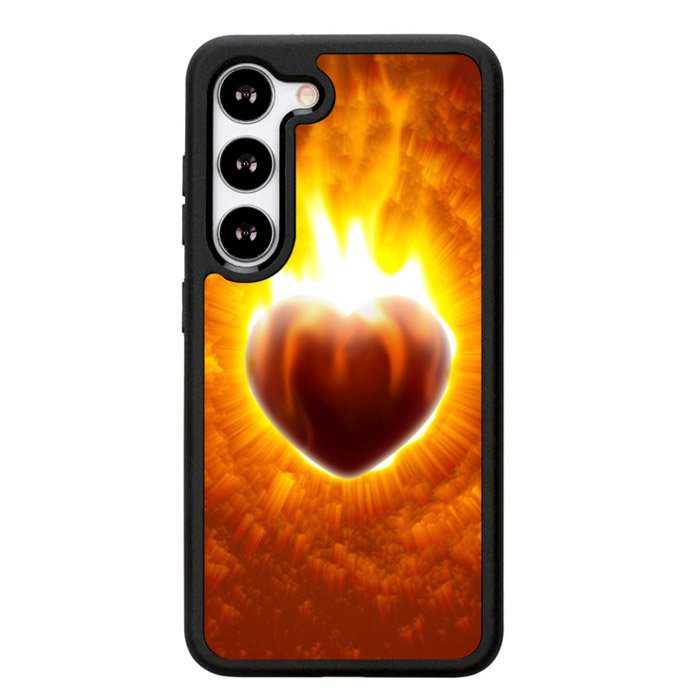 Love Burning Heart X1458 Samsung Galaxy S25 5G Case