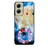 Blue Fire Ace Cards Case Motorola Moto G Stylus 2024 5G BC0200