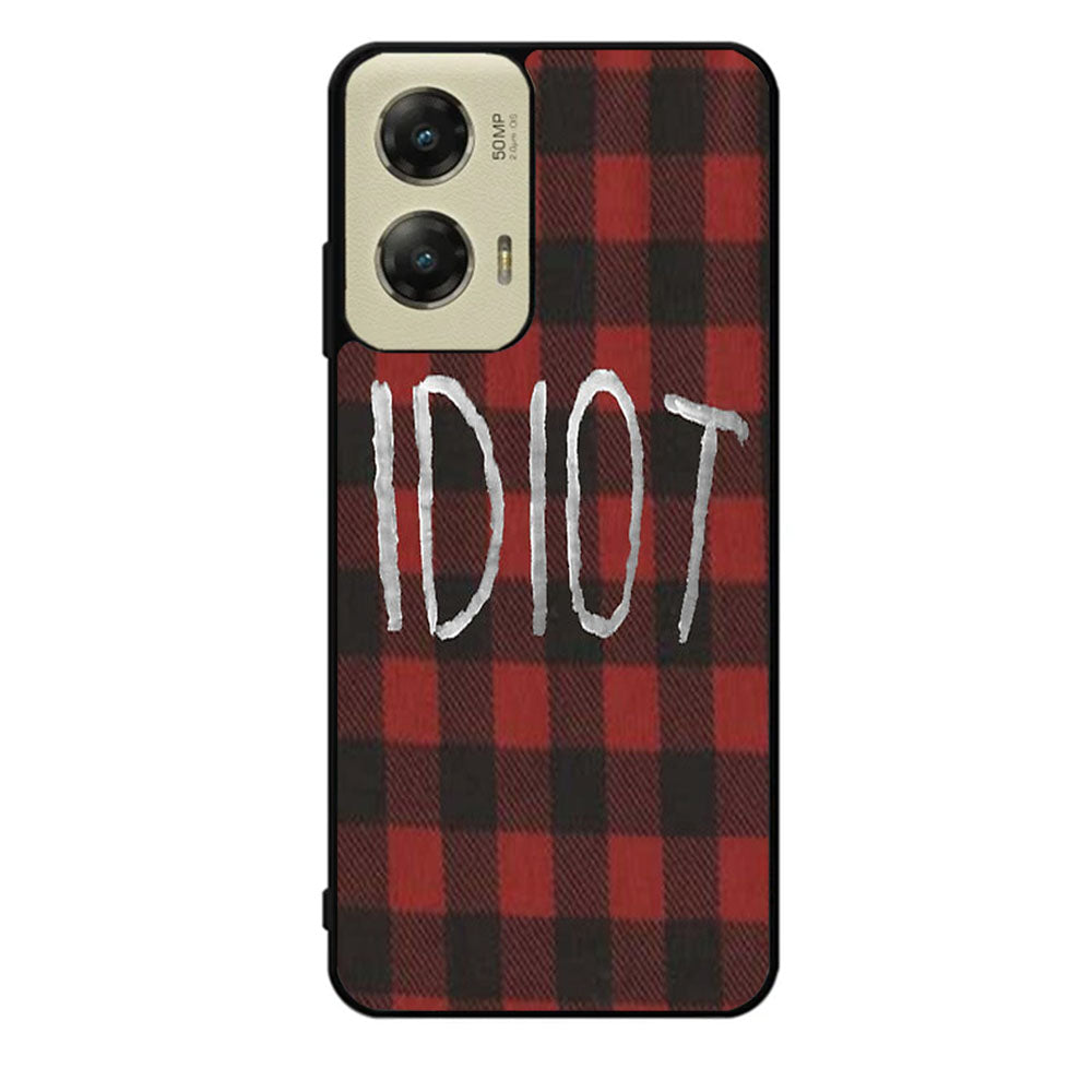 red plaid idiot Case Motorola Moto G Stylus 2024 5G BC0184