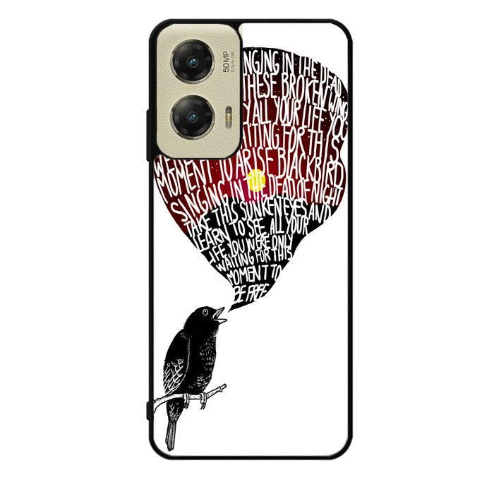 The Beatles Blackbird Lyrics X4765 Motorola Moto G Stylus 5G 2024 Case