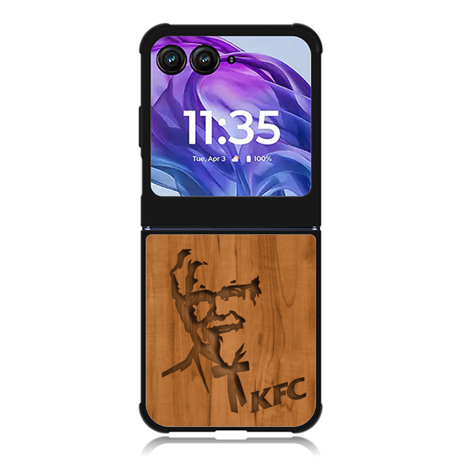 KFC Logo Wood Motorola Moto Razr 2024 , Moto Razr 50 Case FE0452