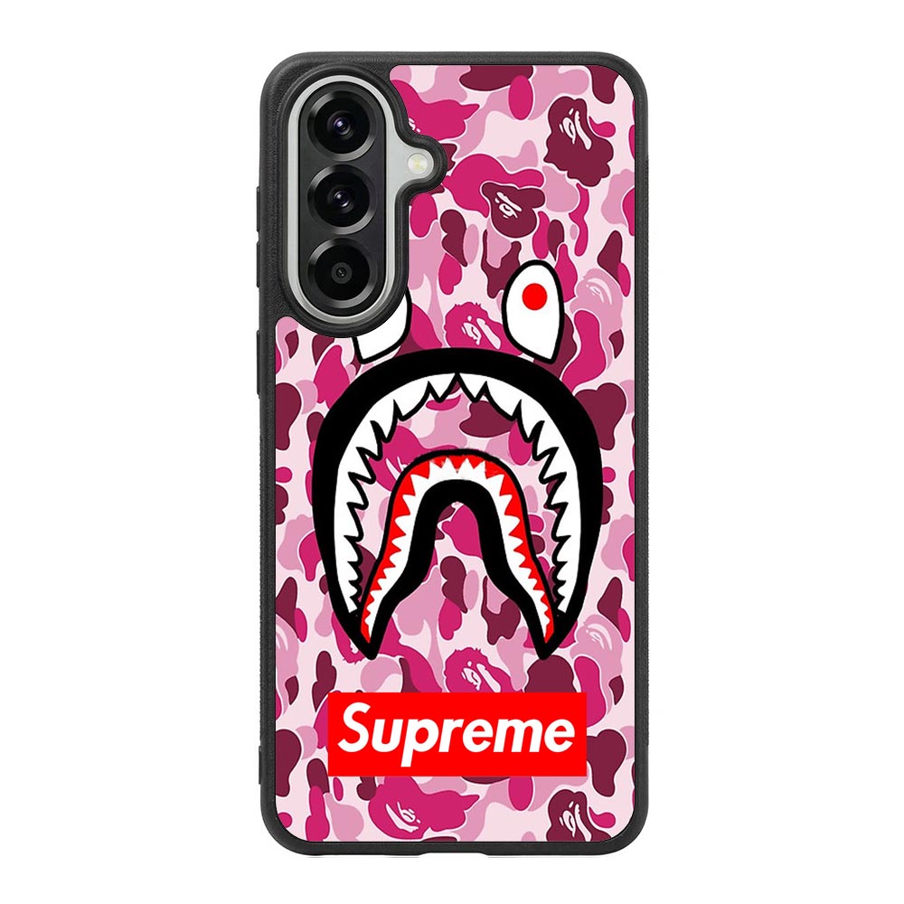 Shark Face Pink Camo Samsung Galaxy A37 Case BC0550