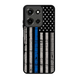thin blue line flag X9119 Motorola Moto G 5G 2025 Case