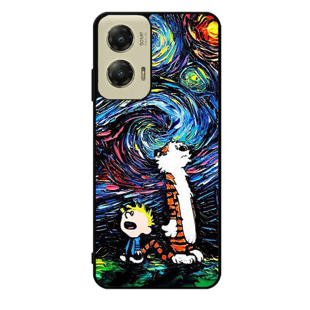 Calvin and Hobbes Art Starry Night Case Motorola Moto G Stylus 2024 5G BC0904